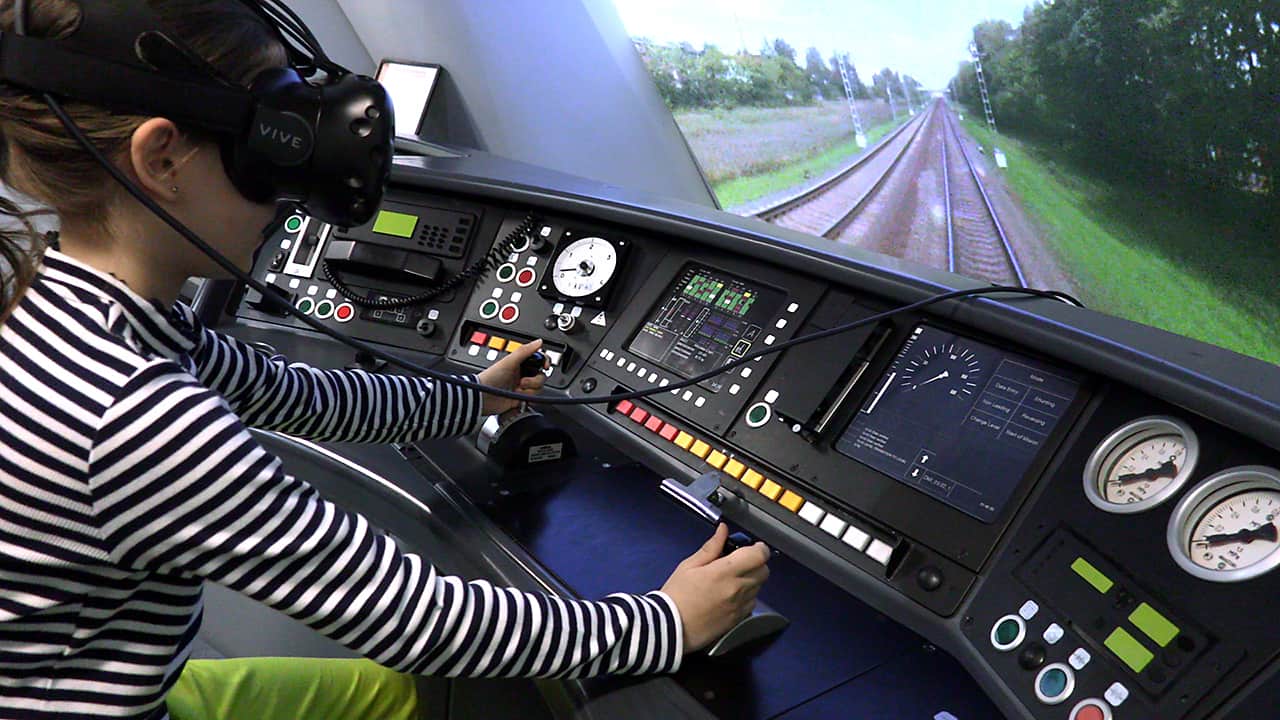 Every visitor can try what it feels like to be a driver of the modern “Ivolga” train.