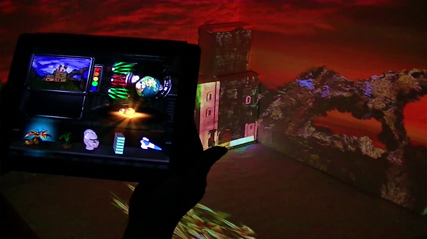 Management of the interactive 3D mapping with iPad.