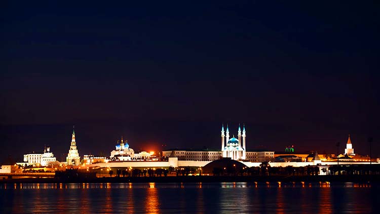 The night view of Kazan.