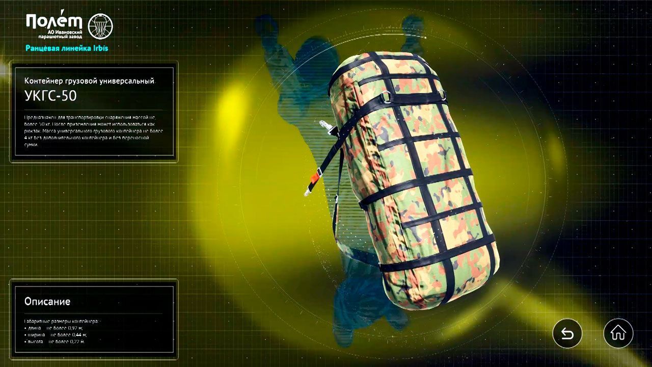 Polyot company produces a large range of parachutes...
