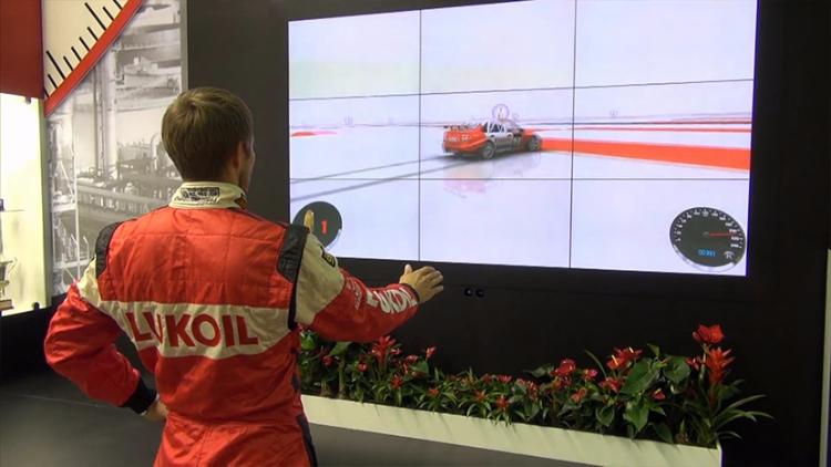 Alexei Dudukalo, a Russian auto racing driver and multiple champion, is driving virtual LADA Granta.
