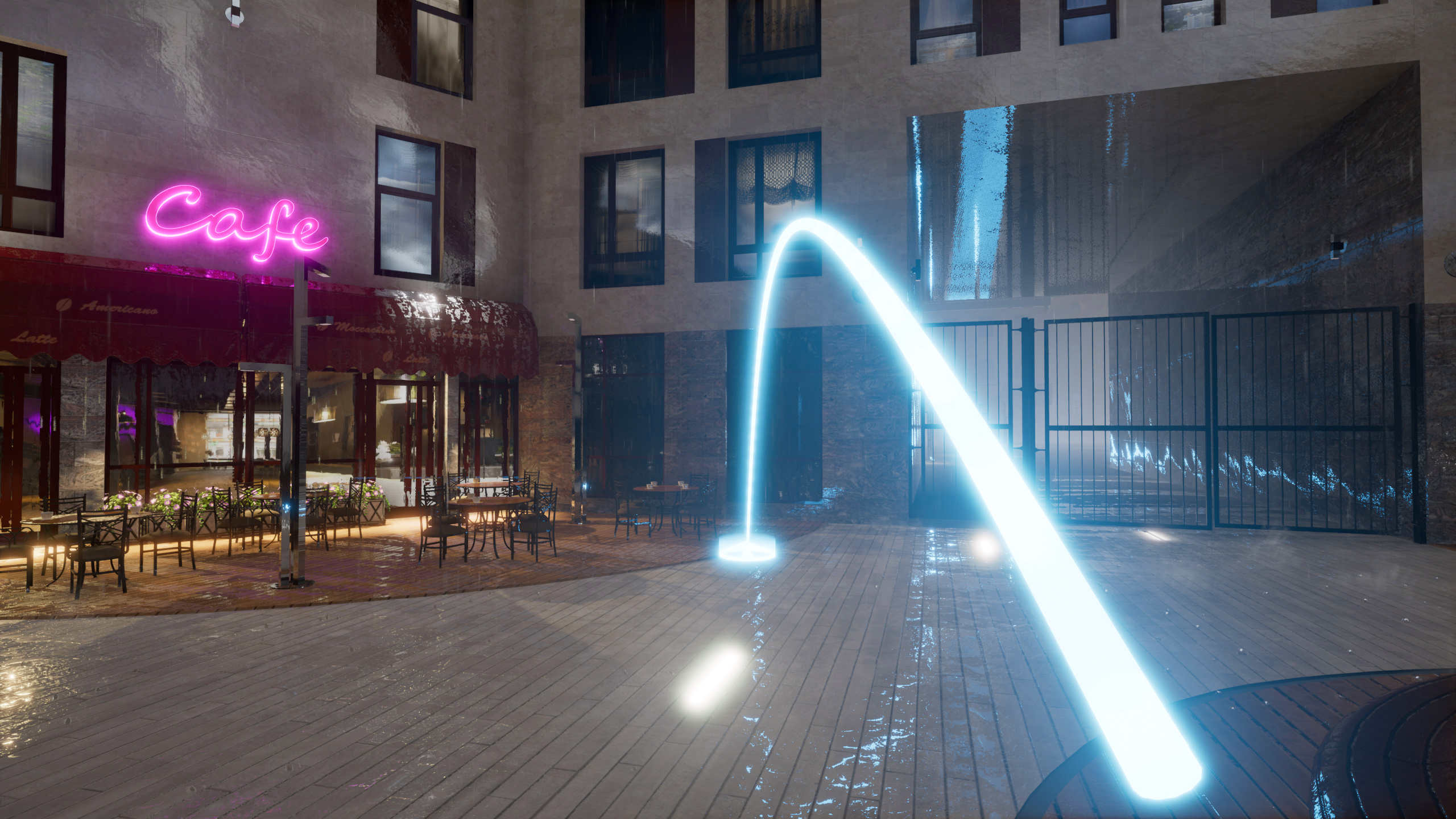 Move around in virtual world using teleport.