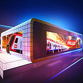 Graphic animation video for media facade
